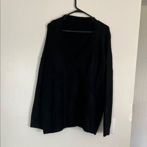 Black V-Neck Women's Sweater